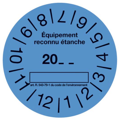 Rouleau de 100 étiquettes bleu