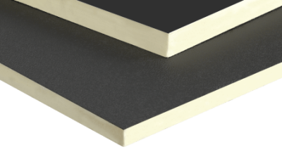 Panneau EUROPAN en polyuréthane double peau alu 1 face noir 1.2m x 2ml d'épaisseur 20.5mm