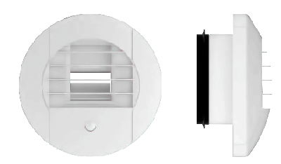 Bouche d'extraction Alizé Hygro temporisée IR électrique Blanc