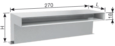 Manchon metal equerre largeur 270mm