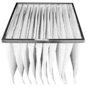 Filtre à poches souples en polyester avec cadre en acier galvanisé