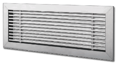 Grille linéaire d'intérieur à aillettes démontables