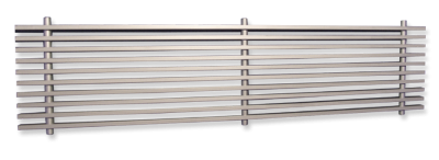 Grille linéaire d'intérieur sans cadre à aillettes horizontales fixes