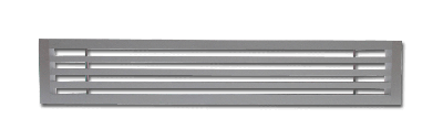 Diffuseur linéaire 1 à 6 fentes avec déflecteur + registre glissière + répartiteur
