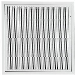 Grille de reprise perforée en tole d'acier avec cadre alu et porte filtre spécial dalle faux plafond