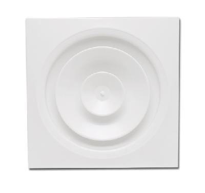 Diffuseur plafonnier circulaire thermostatique à jet réglable spécial dalle faux plafond