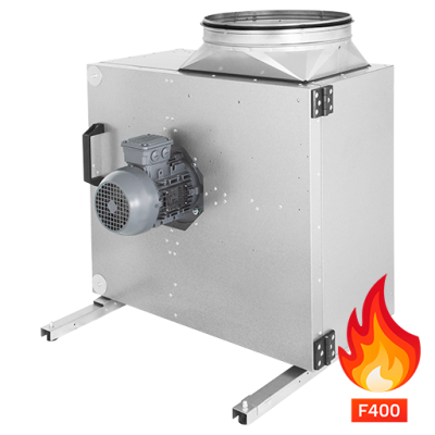 Extracteur 400°C/2h-200°C continu 400V tri régul/Hz jusqu'à 11840 m3/h