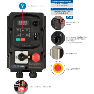 Variateur de fréquence électronqiue E510 IP65