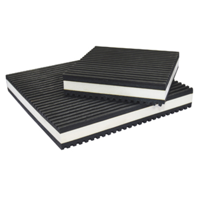 Plot antivibratil 100x100 épaisseur 23mm blanc/noir