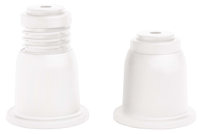 Support de sol cylindrique réglable blanc (4pces) 