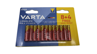 Pack de 12 Piles alcalines 1.5 v LR03 AAA 
