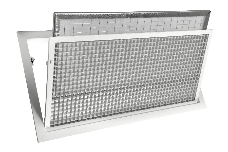 Porte filtre + filtre pour grille de reprise 625x400