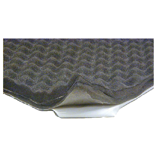 KLIMA  Mousse acoustique auto-adhesive alvéolée avec feuille de plomb 1x1m