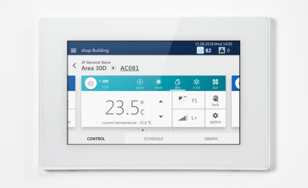 Commandes centralisée Touch Screen 256 avec Data Analyzer - TOSHIBA