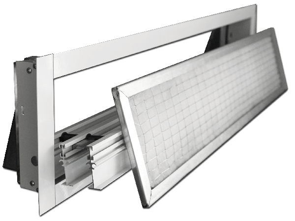 Diffuseur Linéaire porte filtre avec filtre - spécial dalle faux plafond