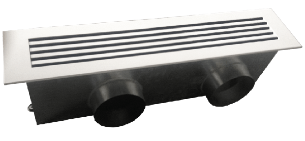 Diffuseur linéaire soufflage et reprise + plenum isolé + filtre - spécial dalle faux plafond