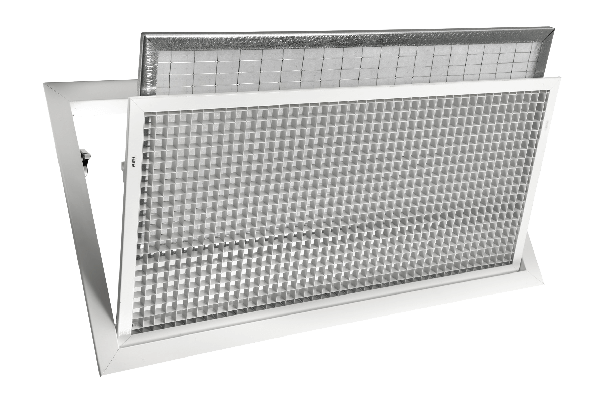 Grille a résille 1 rang 45° porte filtre + filtre